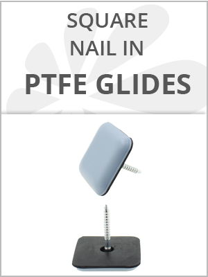 SQUARE NAIL IN PTFE COATED SELF ADHESIVE GLIDES